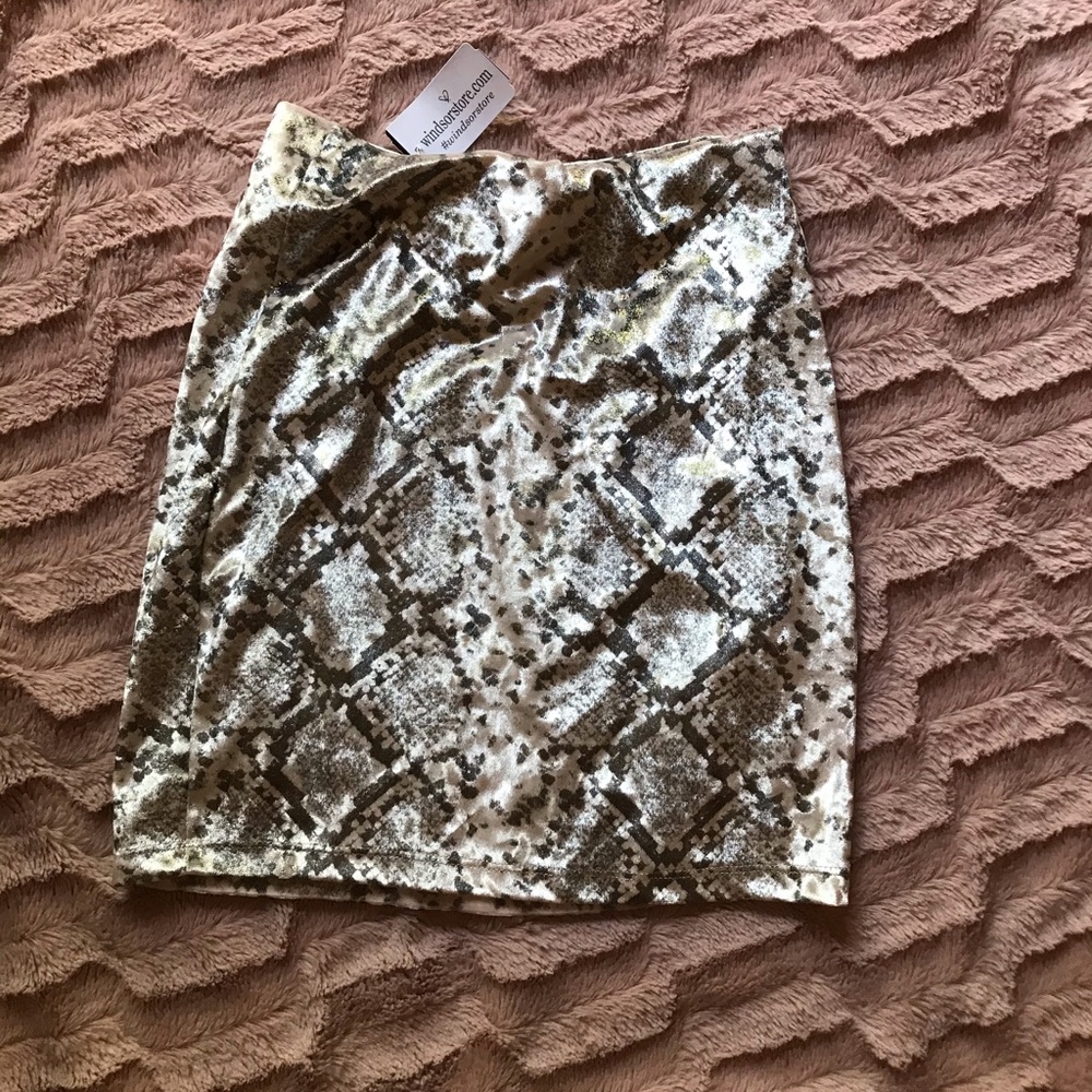 Windsor snakeskin mini skirt